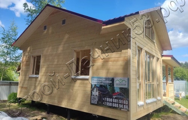 3 Каркасный дом Д-18, 8x67м, 56 М², Тверская область, Вышневолоцкий район, ст. Тверца (17)